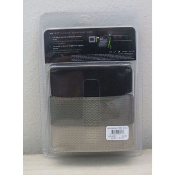 Nike DS5006904MB Men Sz O/S Up To 42" Blck/Olive/Khaki Web Pack Dust Belt 3 Pack - Picture 2 of 7